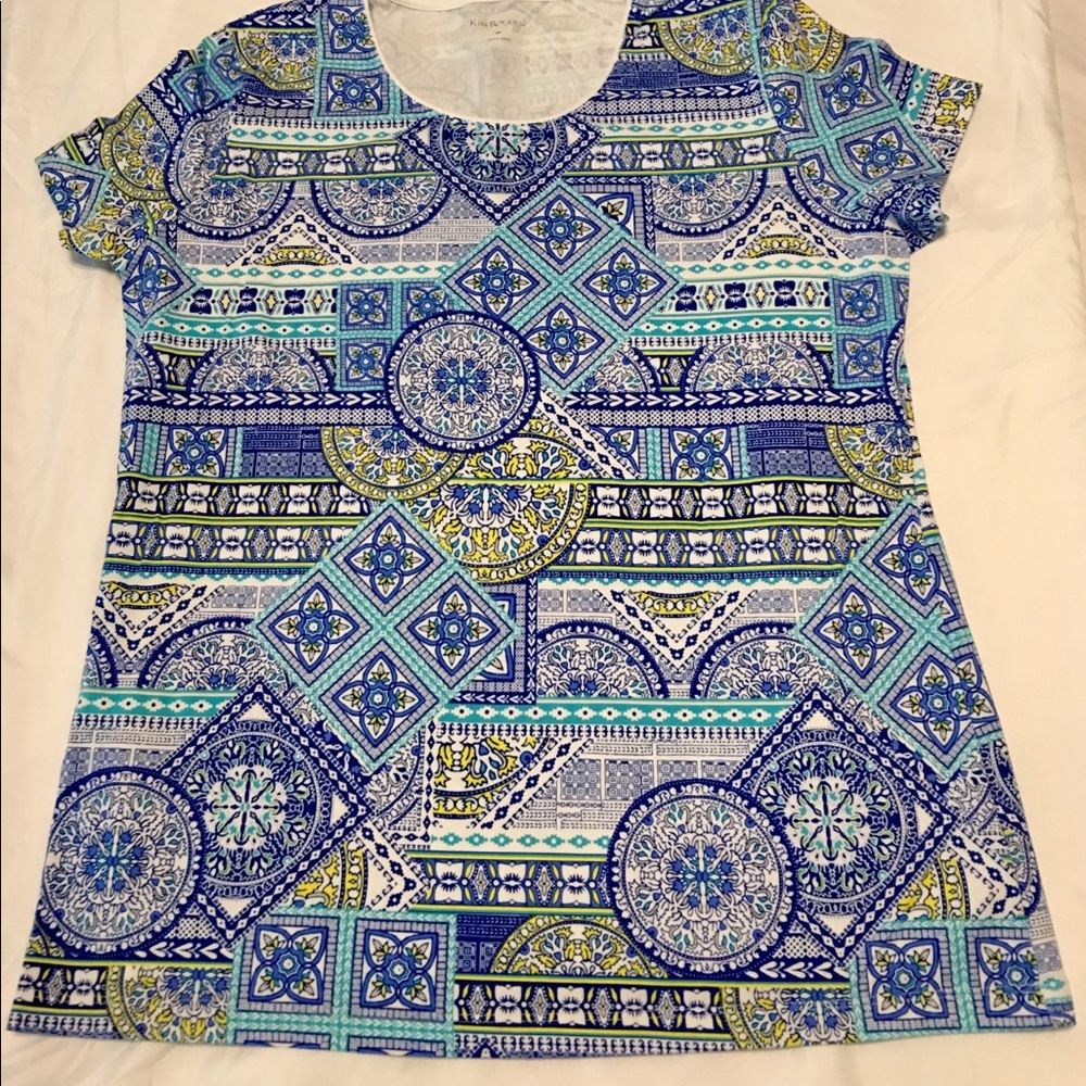 Kim Rogers Size Medium Teal and Blue